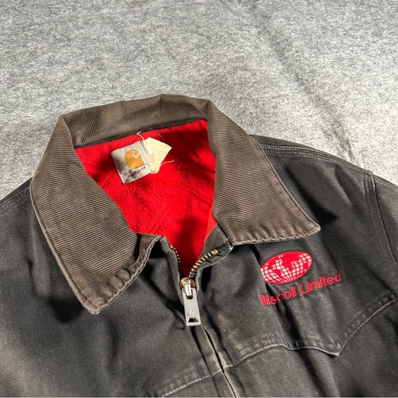 Vintage Carhartt Jacket Mens XL Black Detroit Santa Fe Duck Canvas 90s USA Made - Picture 2 of 8
